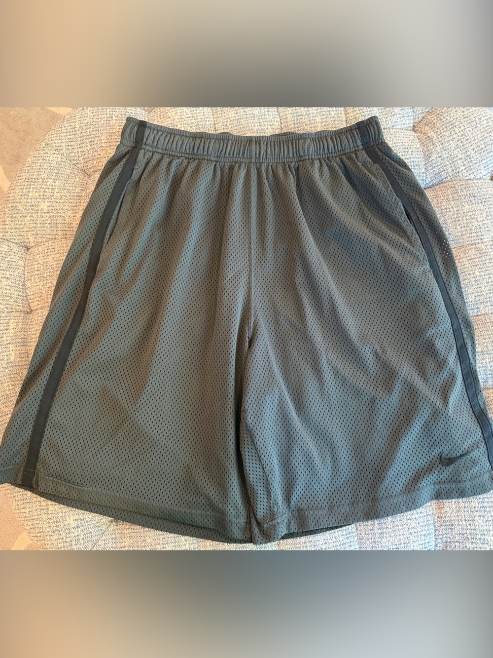 Black Athletic Mesh Shorts